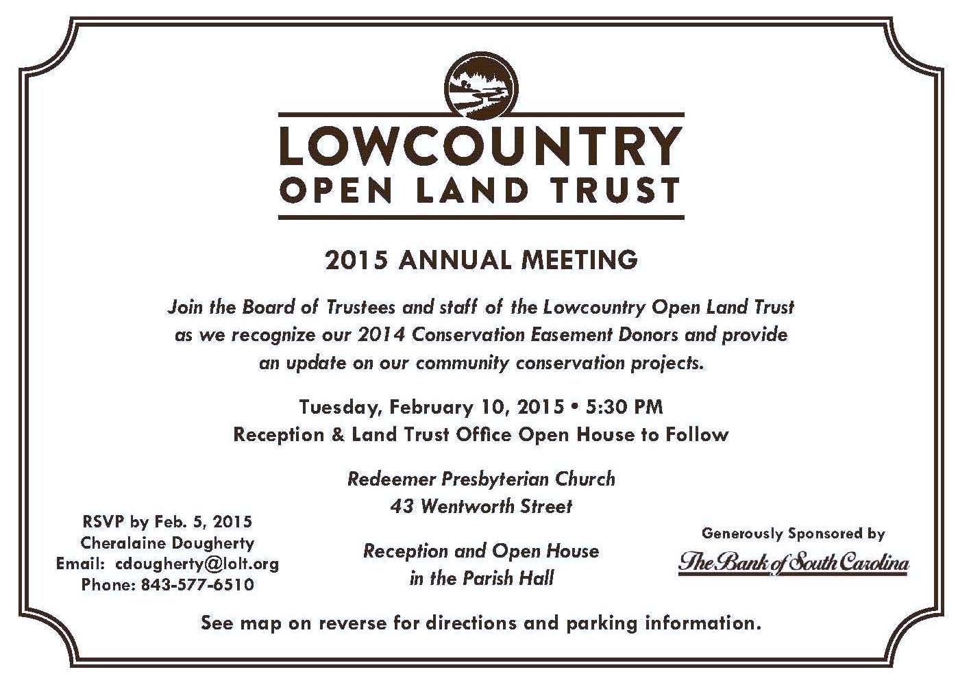 2015 Annual Meeting Invitation